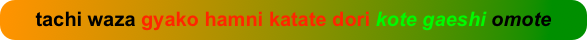 tachi waza gyako hamni katate dori kote gaeshi omote