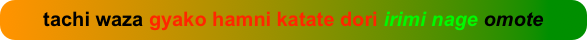 tachi waza gyako hamni katate dori irimi nage omote