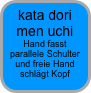 kata dori men uchi
Hand fasst parallele Schulter und freie Hand schlägt Kopf