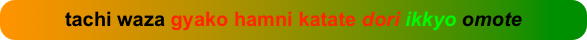 tachi waza gyako hamni katate dori ikkyo omote